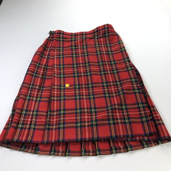 Madewell Dresses & Skirts - Unbranded Kilt Skirt US 16 (Fits 32In) 100% Wool Buckle Midi Skirt Tartan Plaid
